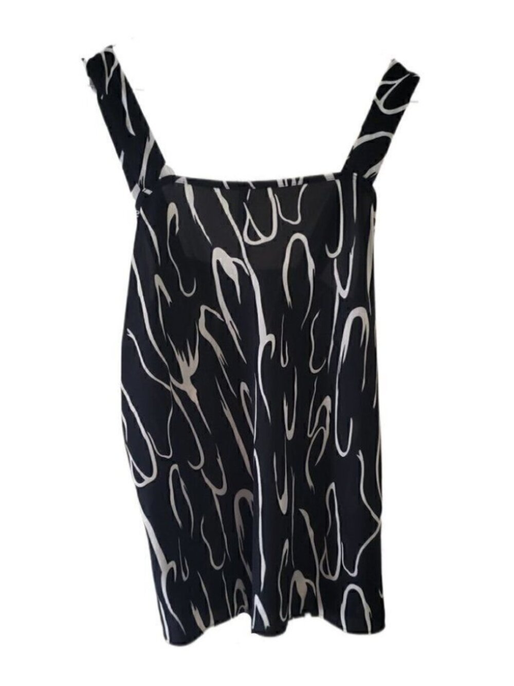 Petra Fashions Black & White Design Sleeveless Top